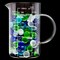 Flat Marbles Vase Filler - 3 Lb (315 pcs) Aqua White Cobalt & Green Glass Pebble Vase - Clear Glass Stones for Vases - Flat Glass Marble for craft and Home décor - Aquarium Glass Marble filler